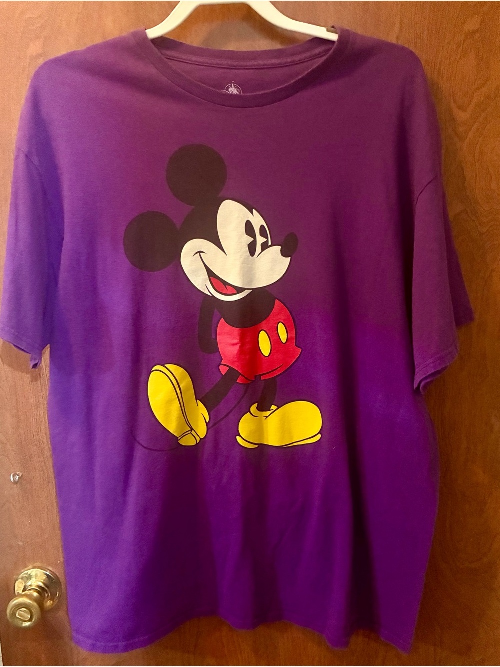 Disney Mickey Mouse Purple Graphic T-Shirt Adult XL Classic Full Body Tee